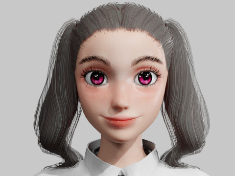 Cool cute Woman V26705 3D Модель