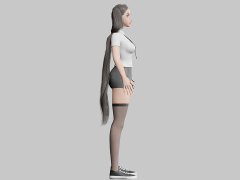Cool cute Woman V26705 3D Модель