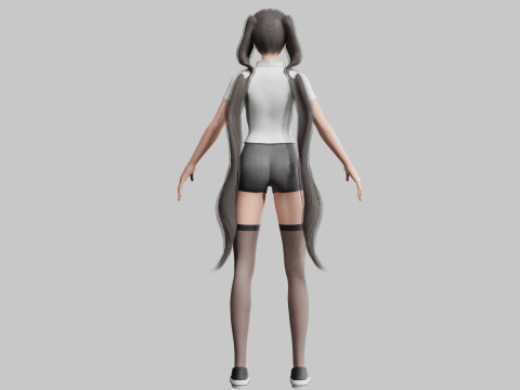 Cool cute Woman V26705 3D Модель