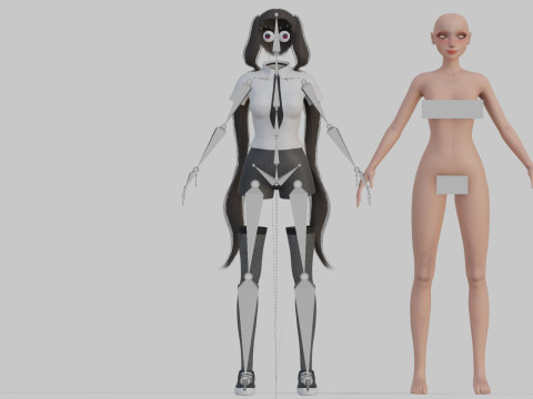 Cool cute Woman V26705 3D Модель