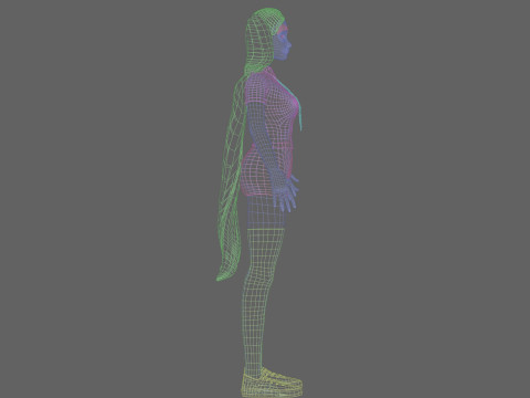 Cool cute Woman V26705 3D Модель