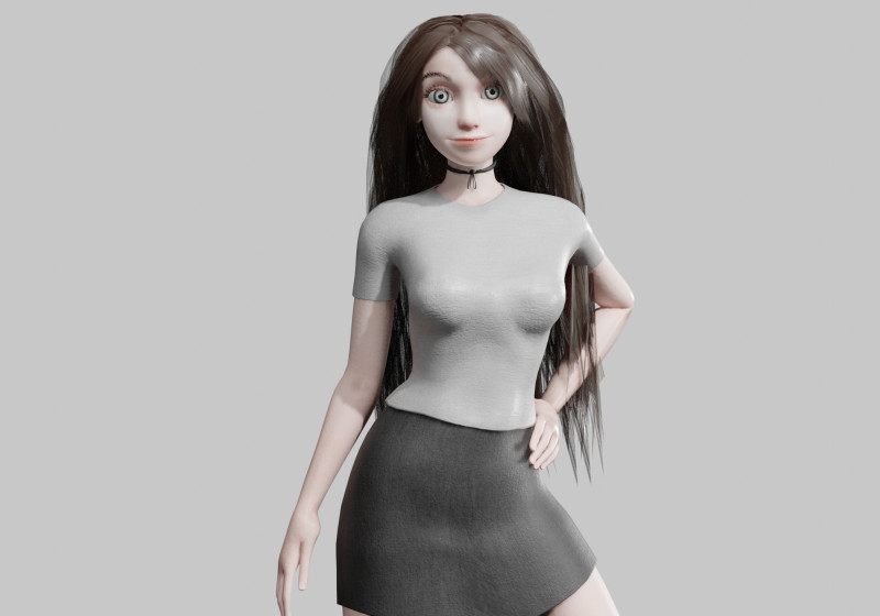 Cool Pretty Woman V34086 Modelo 3D .c4d .max .obj .3ds .fbx .stl .blend