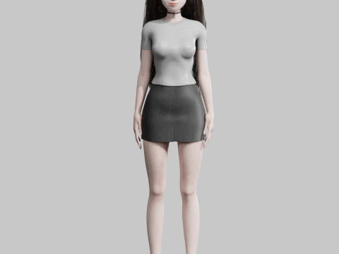 Cool Pretty Woman V34086 3D Model