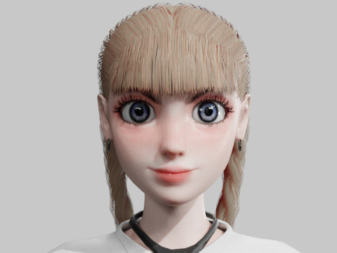 Cute Basic Woman V27669 3D Model
