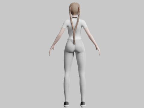 Cute Basic Woman V27669 3D Model