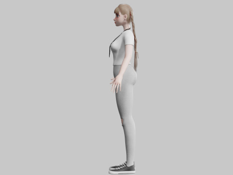 Cute Basic Woman V27669 3D Model