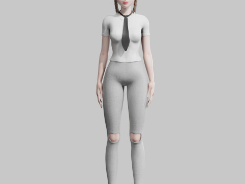 Cute Basic Woman V27669 3D Model