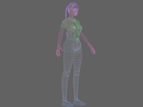 Cute Basic Woman V27669 3D Model