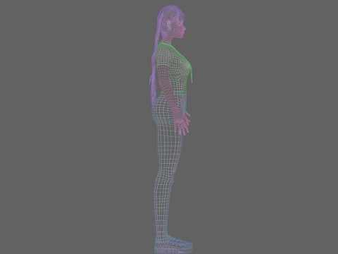 Cute Basic Woman V27669 3D Model