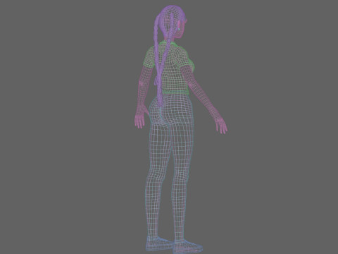Cute Basic Woman V27669 3D Model