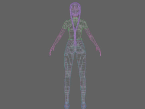 Cute Basic Woman V27669 3D Model