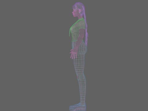 Cute Basic Woman V27669 3D Model