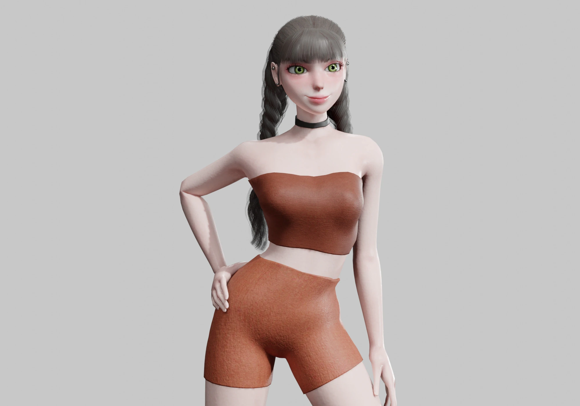 Cute Beautiful woman V26170 3D Model .c4d .max .obj .3ds .fbx .stl .blend 