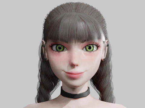 Cute Beautiful woman V26170 3D Model