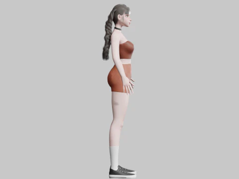 Cute Beautiful woman V26170 3D Model