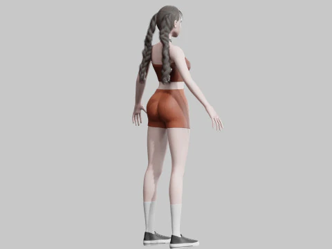 Cute Beautiful woman V26170 3D Model