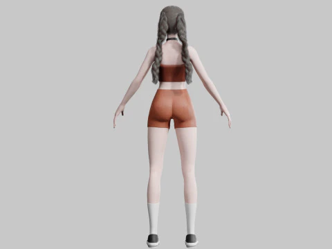 Cute Beautiful woman V26170 3D Model