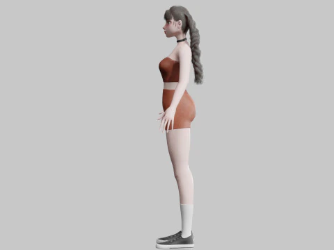 Cute Beautiful woman V26170 3D Model