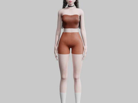 Cute Beautiful woman V26170 3D Model