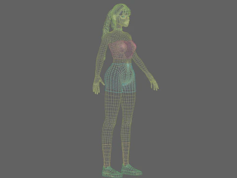 Cute Beautiful woman V26170 3D Model