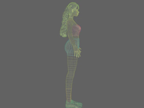 Cute Beautiful woman V26170 3D Model