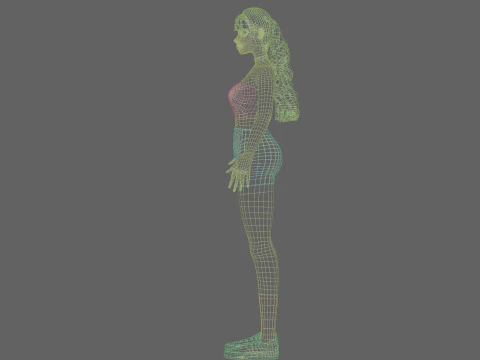 Cute Beautiful woman V26170 3D Model