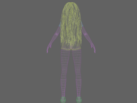 Cute Cartoon woman V37906 Model 3D