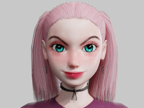Cute classic Woman V24601 3D 模型