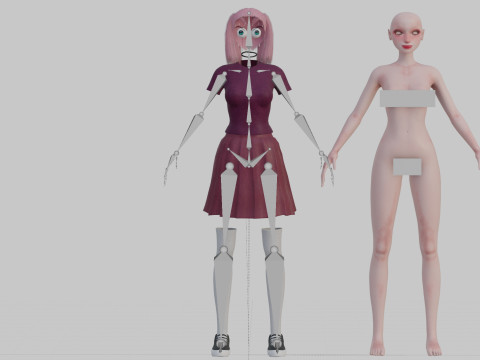 Cute classic Woman V24601 3D 模型