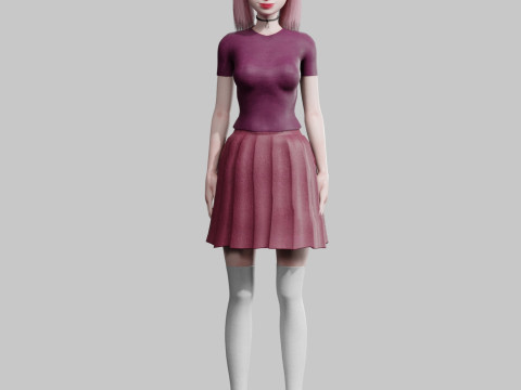 Cute classic Woman V24601 3D 模型