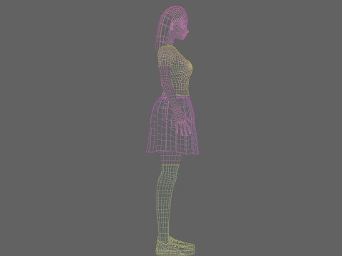 Cute classic Woman V24601 3D 模型