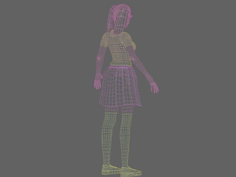 Cute classic Woman V24601 3D Model