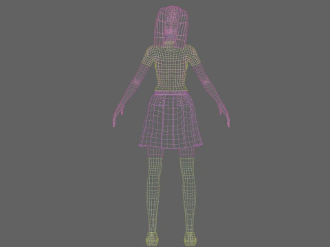 Cute classic Woman V24601 3D Model