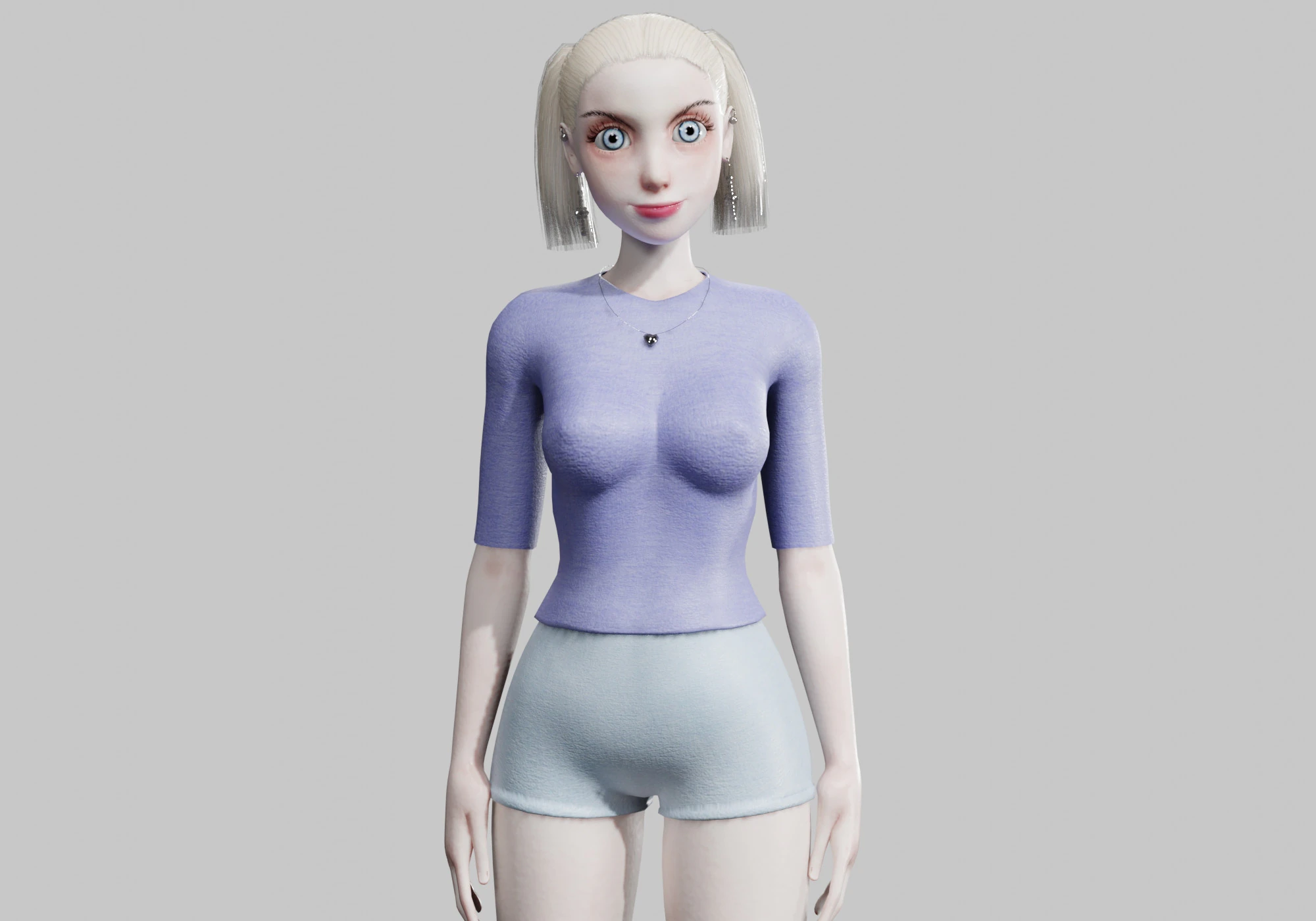 Cute Standard Woman V22742 3D Model .c4d .max .obj .3ds .fbx .stl .blend 
