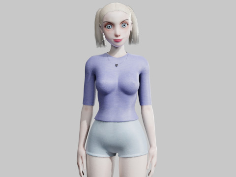 Cute Standard Woman V22742 3D Model