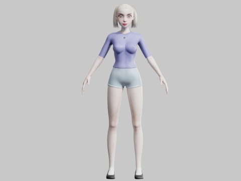 Cute Standard Woman V22742 Modelo 3D