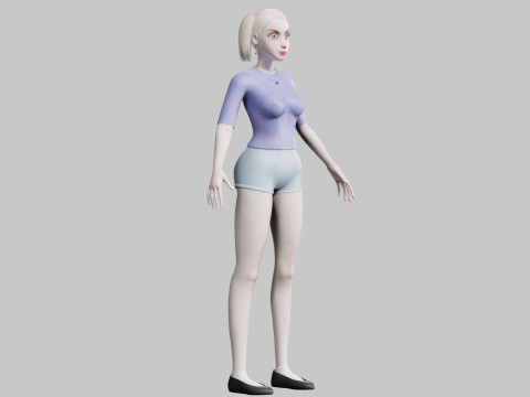 Cute Standard Woman V22742 Modelo 3D