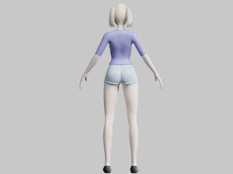 Cute Standard Woman V22742 Modelo 3D