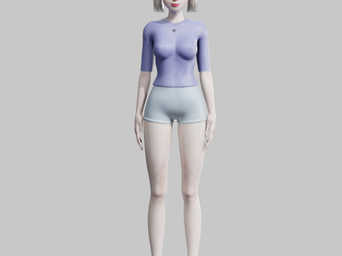 Cute Standard Woman V22742 Modelo 3D