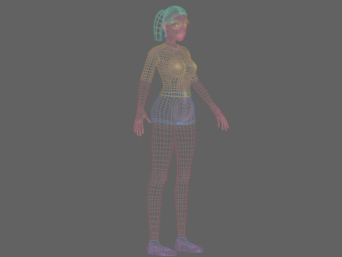 Cute Standard Woman V22742 Modelo 3D