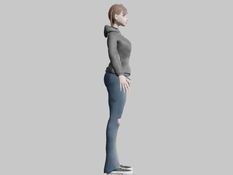 Cute stylized woman V29232 3D Model
