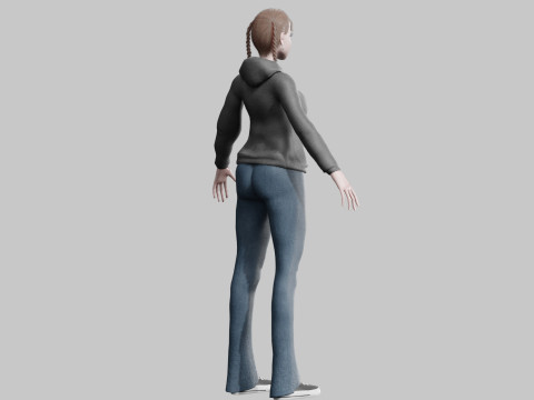 Cute stylized woman V29232 3D Модель