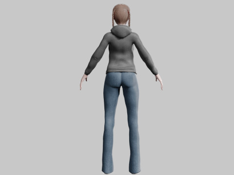Cute stylized woman V29232 3D Модель