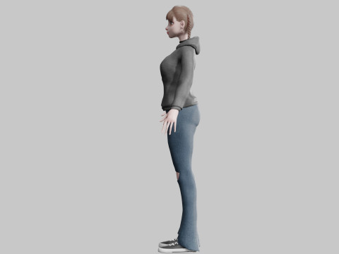 Cute stylized woman V29232 3D Модель