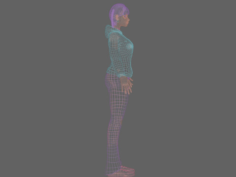 Cute stylized woman V29232 3D Модель