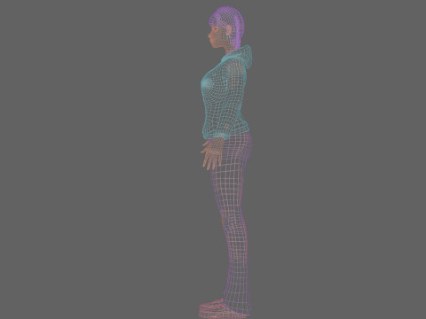 Cute stylized woman V29232 3D Модель