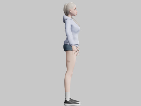 Cute teen woman V25452 Model 3D
