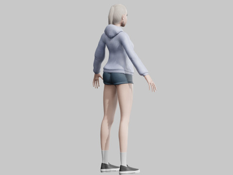 Cute teen woman V25452 Model 3D