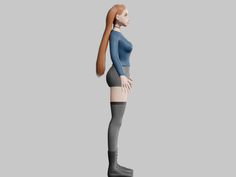 Cute Young Woman V27144 3D Модель