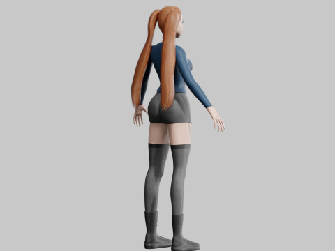 Cute Young Woman V27144 3D Модель